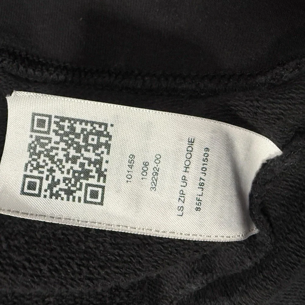 True Religion Zip Up Hoodie Graphic‎ Logo Black Grey Men's L Tagged Women's 2XL